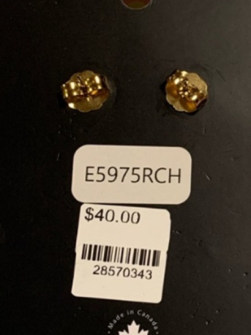 NWT TOVA CHRISLEY STUDS GOLD/ROSE CHAMPAGNE - Picture 10 of 16